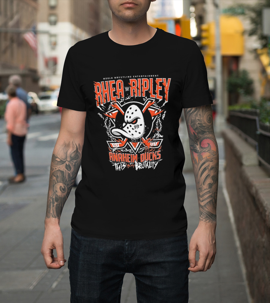 Rhea Ripley Anaheim Ducks This Is My Brutality Collaboration T-Shirt