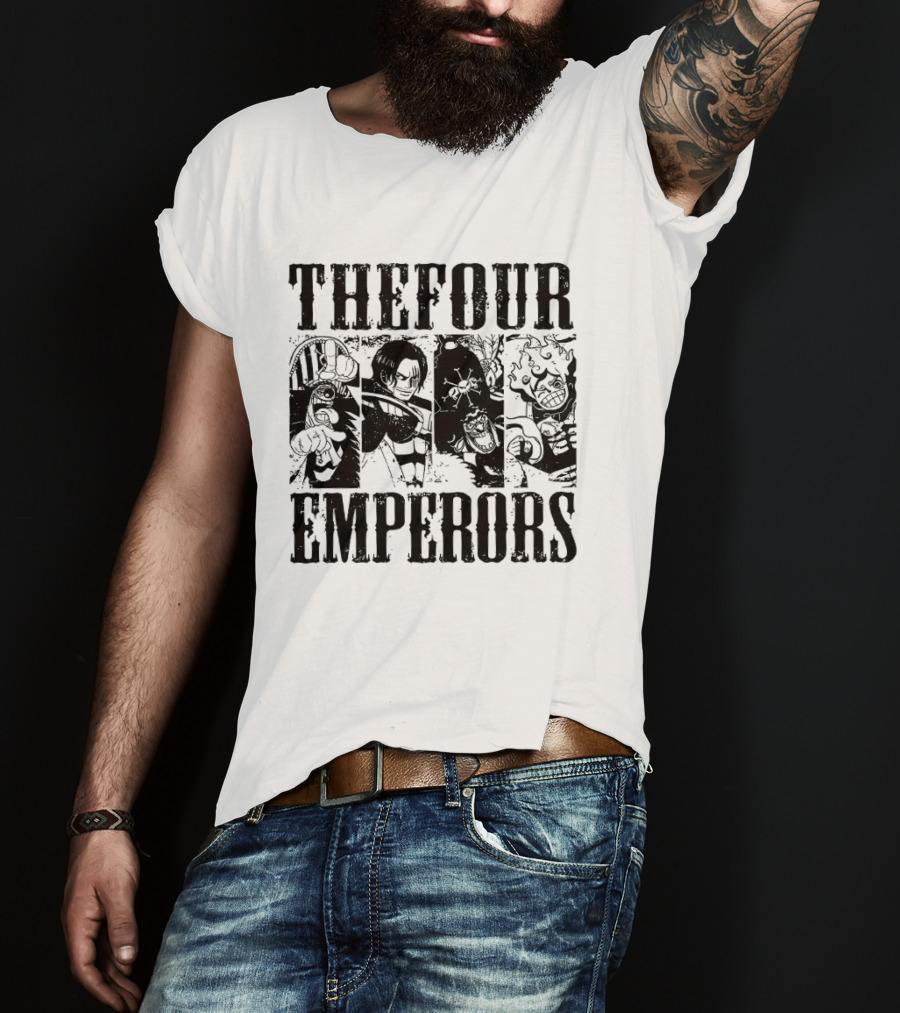 One Piece The Four Emperors Black Depiction T-Shirt