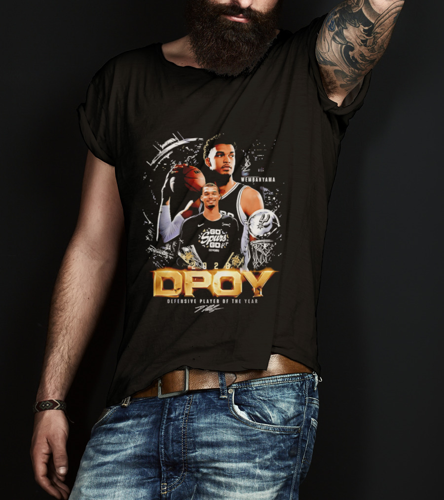 Victor Wembanyama San Antonio Spurs Defensive Player Of The Year 2026 DPOY T-Shirt