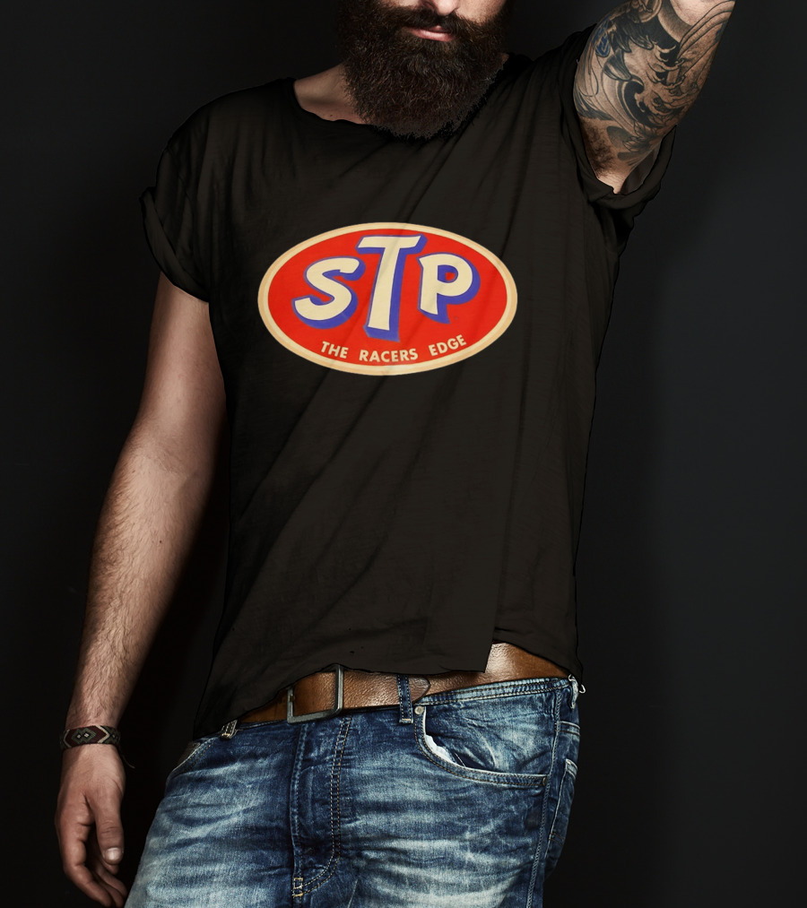 STP The Racers Edge Vintage Motorsport Oval T-Shirt