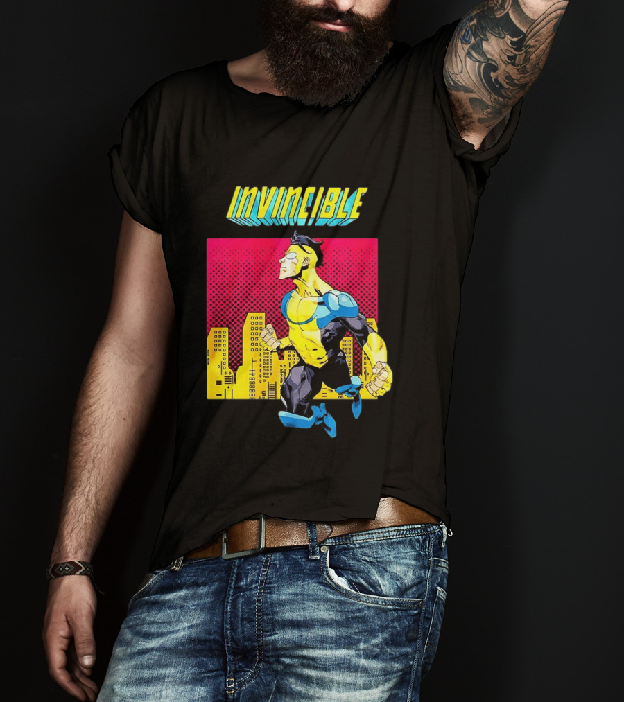 Invincible Comics Hero Skyline Pop T-Shirt