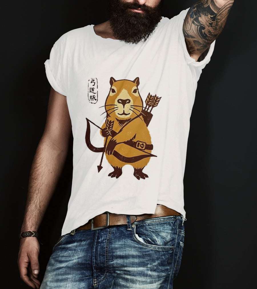 Capybara Archer Target Chill Classical Japanese T-Shirt