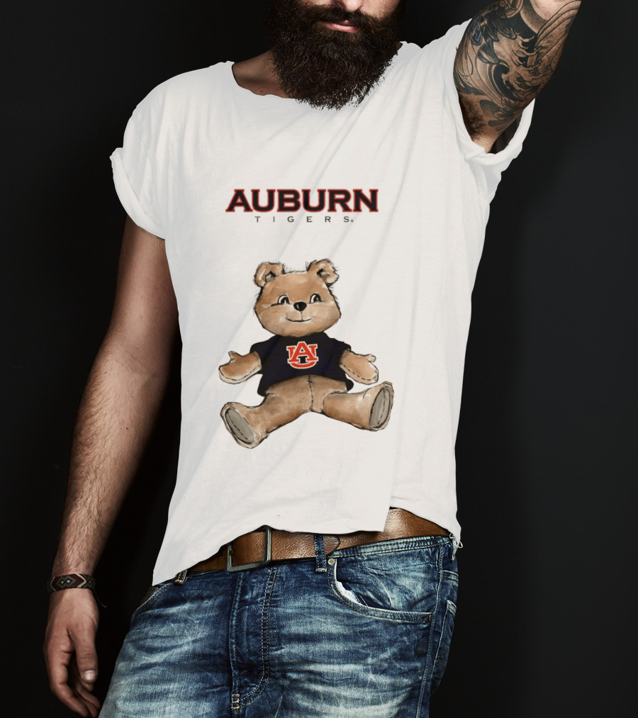Auburn Tigers Teddy Bear AU Classic Cartoon T-Shirt