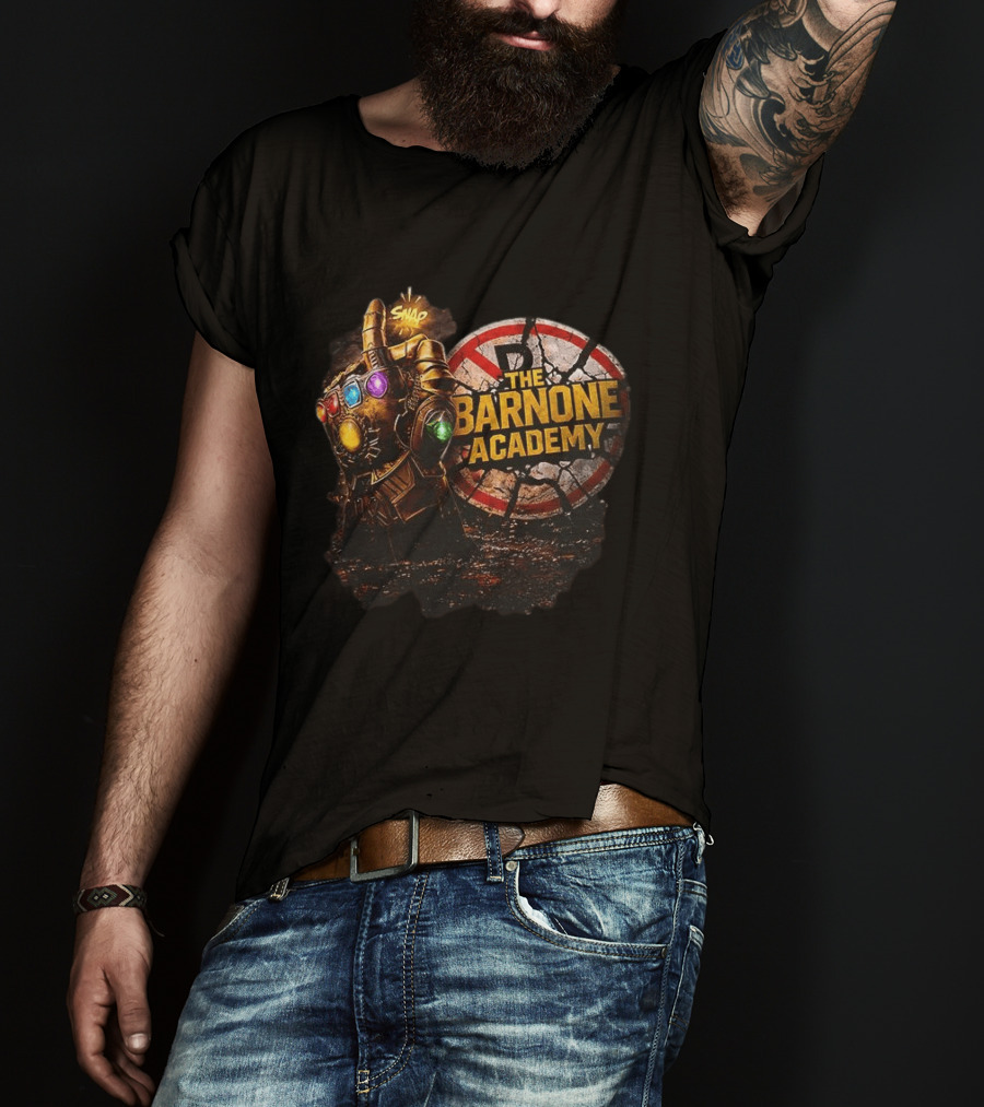 Thanos Snap Infinity Gauntlet Barnone Academy Avengers Marvel T-Shirt