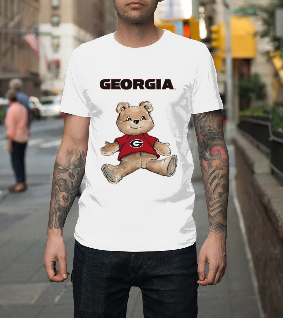 Georgia Bulldogs Teddy Bear With G Logo Classic Cartoon T-Shirt