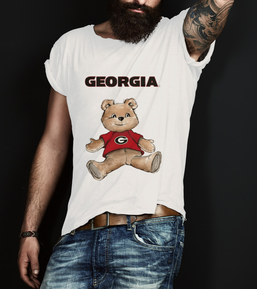 Georgia Bulldogs Teddy Bear With G Logo Classic Cartoon T-Shirt