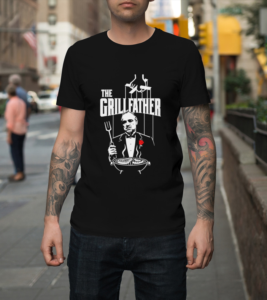 The Grillfather BBQ Cooking Humor T-Shirt