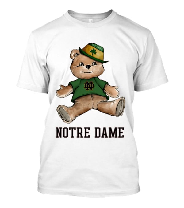Notre Dame Fighting Irish Teddy Bear ND Logo Hat T-Shirt