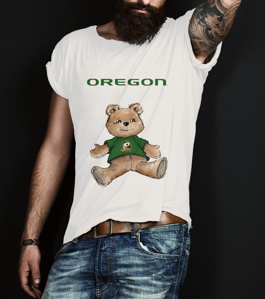 Oregon Ducks Teddy Bear Cartoon T-Shirt