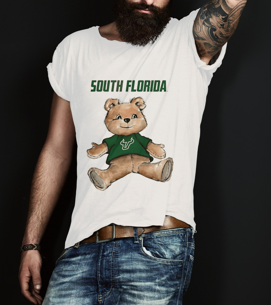 South Florida Bulls Teddy Bear Cartoon T-Shirt