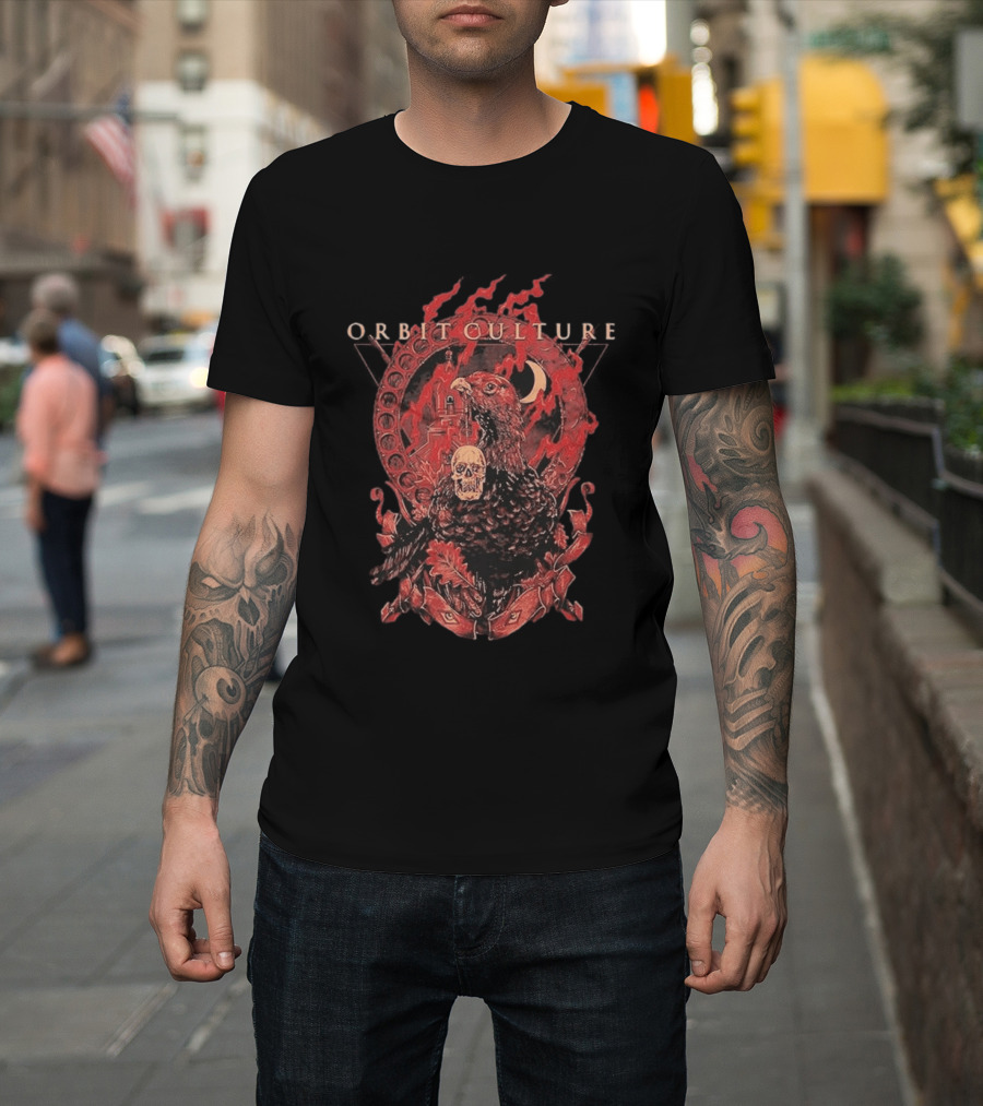 Orbit Culture Limited The Might Red Bird Chapter 1 Vintage Gothic Skull T-Shirt