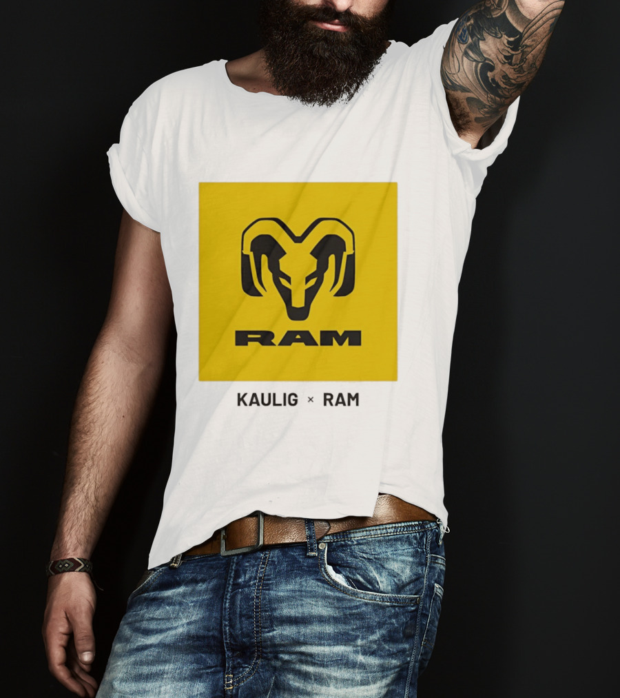 KAULIG X RAM Bold Yellow Icon Collaboration T-Shirt