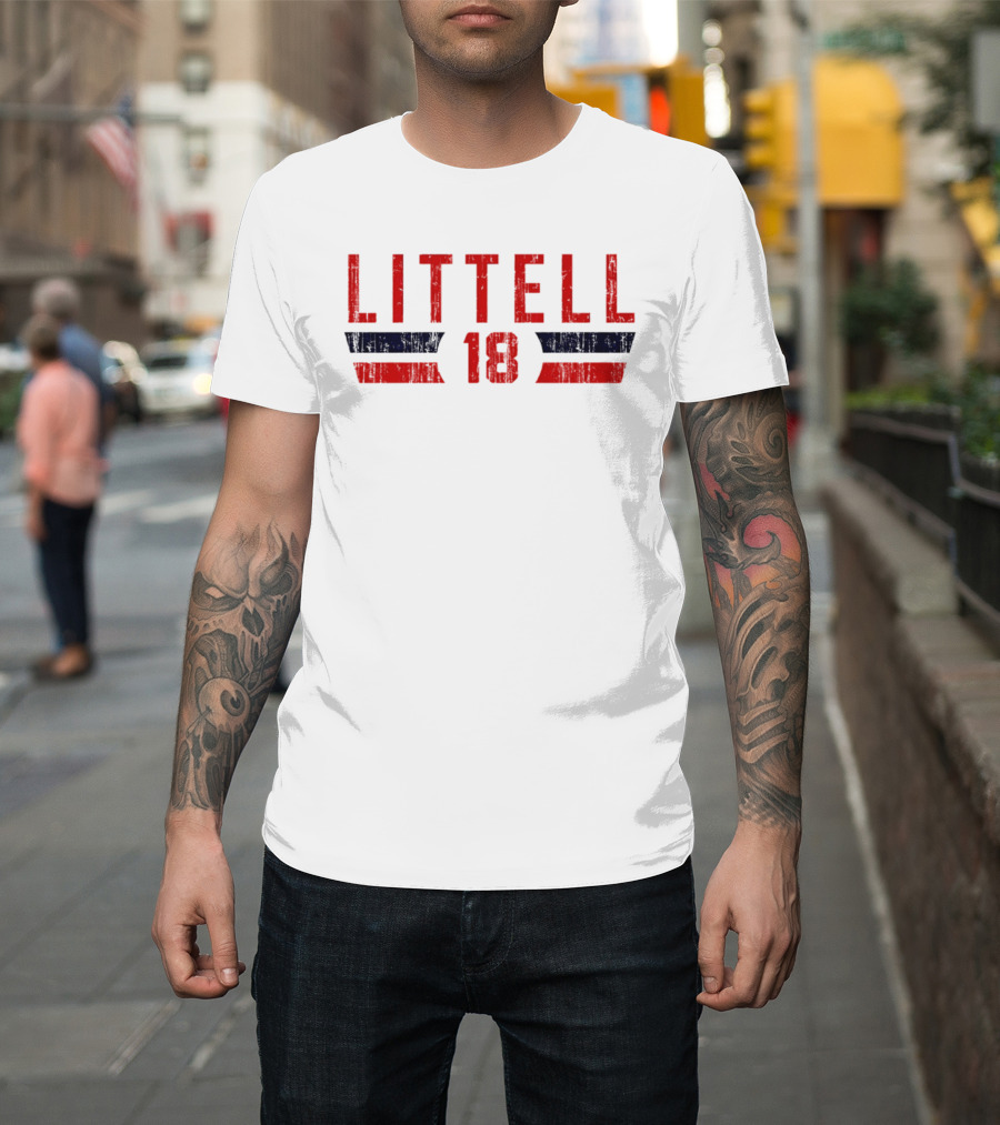 Littell 18 Washington Baseball Font T-Shirt