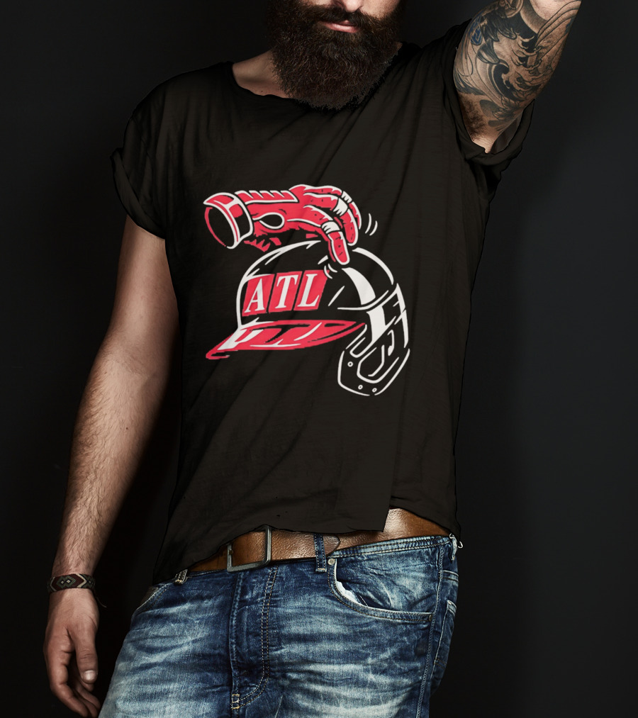 ATL Braves Helmet Head Scratch T-Shirt