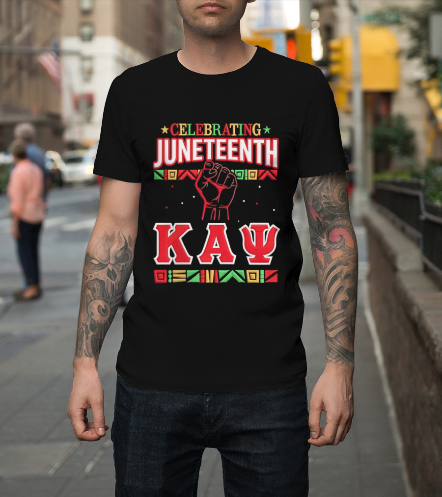Celebrating Juneteenth Kay Fist Symbol African T-Shirt