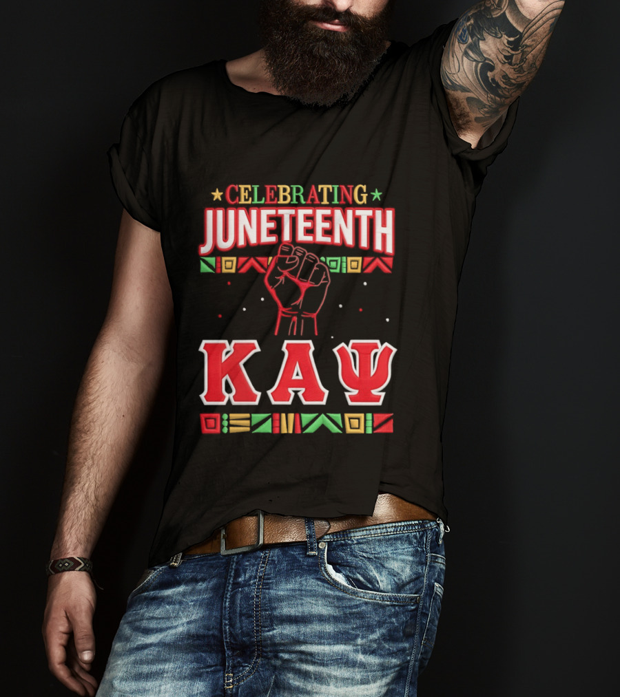 Celebrating Juneteenth Kay Fist Symbol African T-Shirt