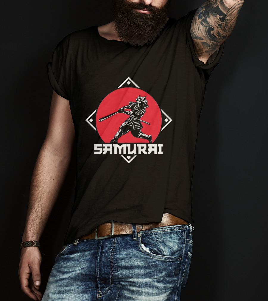 Los Angeles Dodgers Samurai Baseball Warrior Hitter T-Shirt