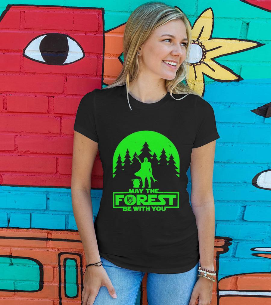 May The Forest Be With You Star Wars Trees And Characters T-Shirt