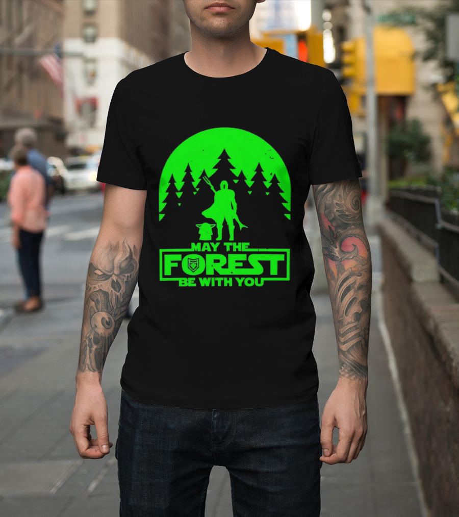 May The Forest Be With You Star Wars Trees And Characters T-Shirt