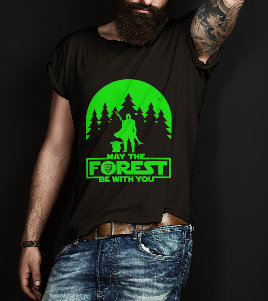 May The Forest Be With You Star Wars Trees And Characters T-Shirt