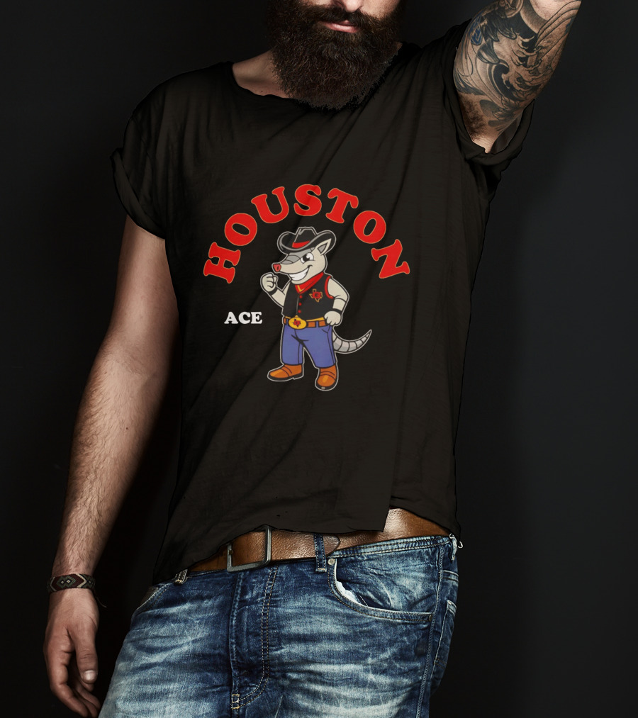 Houston Gamblers Armadillo Cowboy Ace 2026 T-Shirt