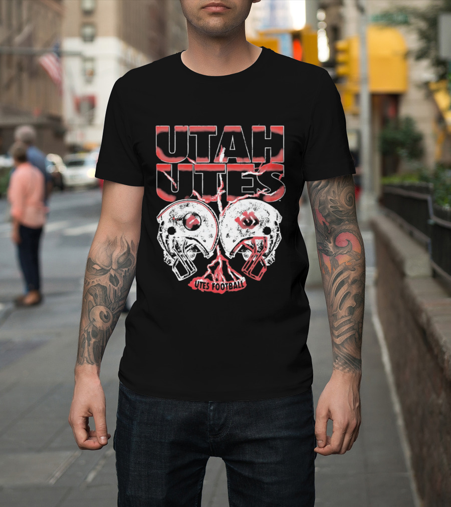 Utah Utes Football Helmets Fan Gear T-Shirt