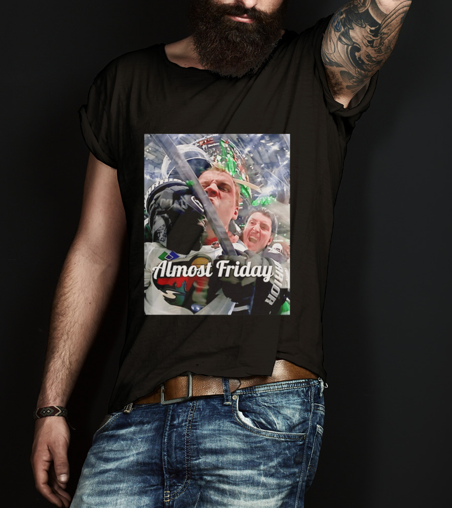 Almost Friday Hockey Hit Minnesota Wild Fan Celebration T-Shirt
