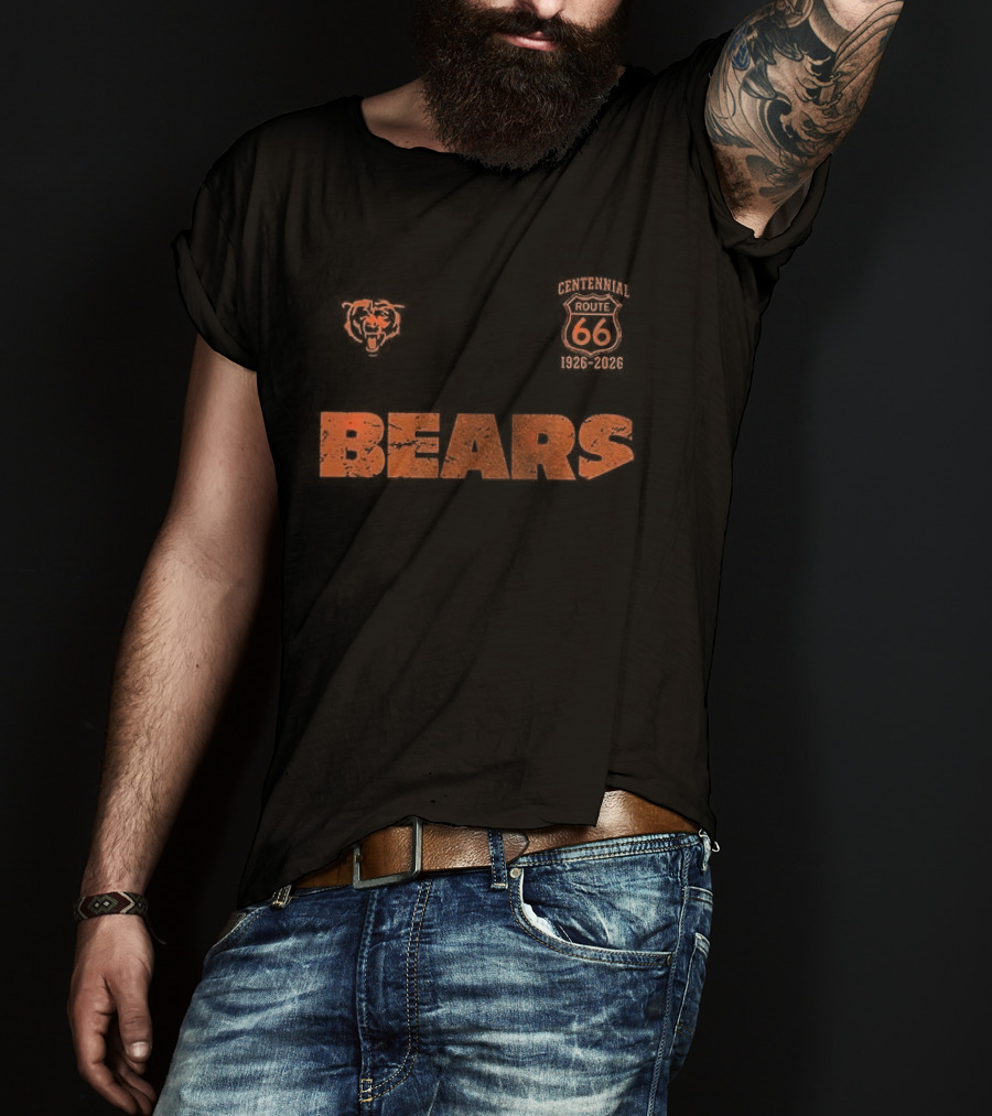Chicago Bears Route 66 Centennial 100th Anniversary T-Shirt