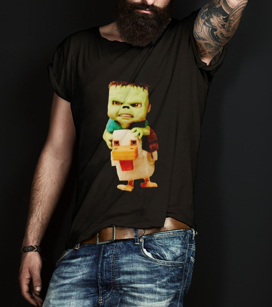 Minecraft Chicken Jockey Frankenstein Mashup T-Shirt