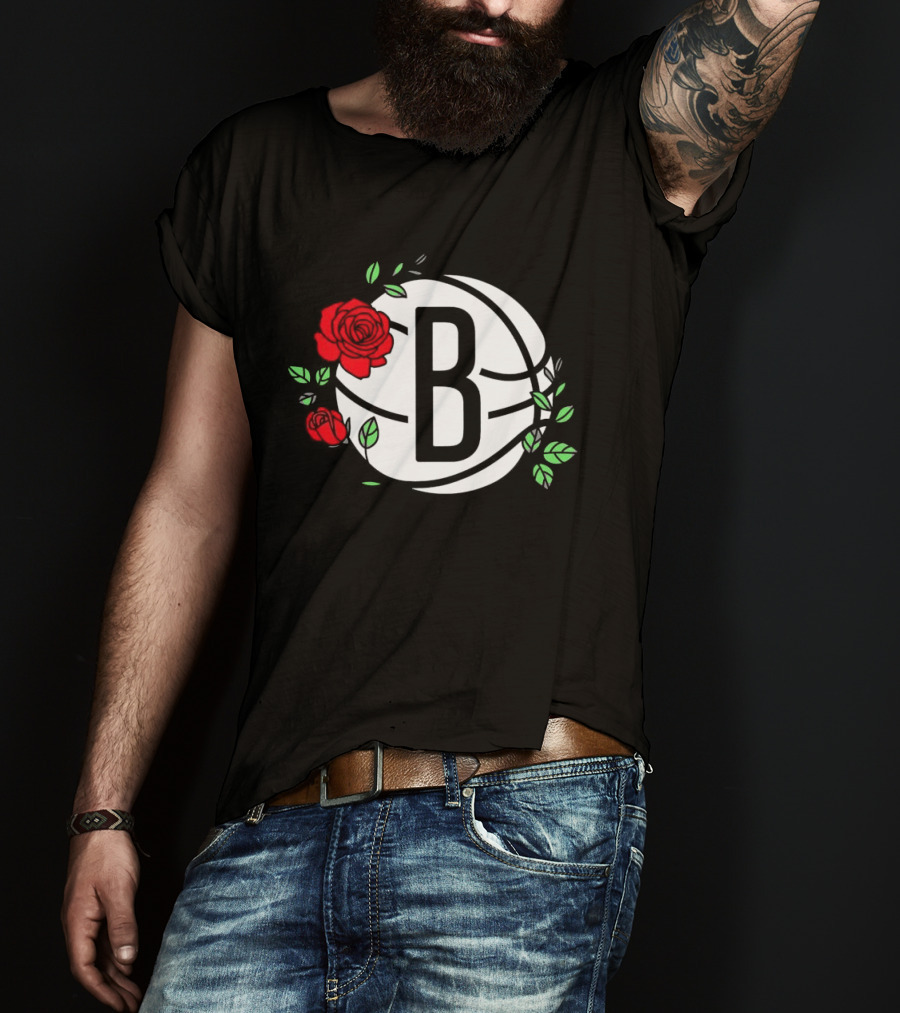 Brooklyn Nets B Roses Sant Jordi's Day Coach Fernández T-Shirt