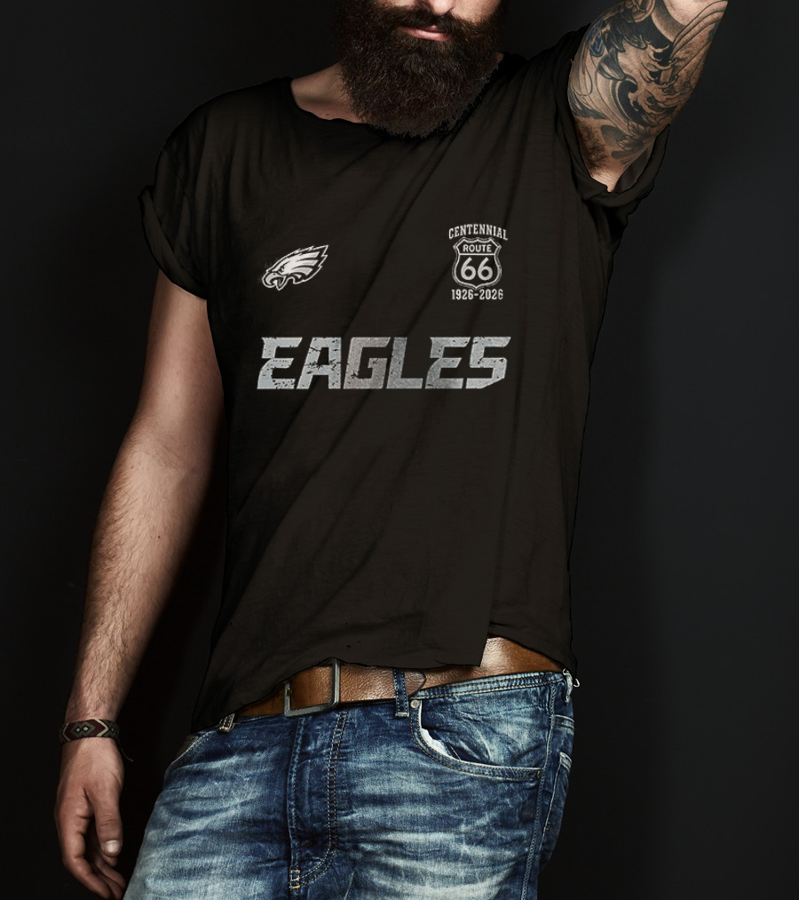 Philadelphia Eagles Route 66 Centennial 1926 2026 T-Shirt