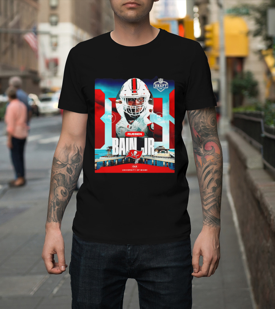 Rueben Bain Jr Tampa Bay Buccaneers NFL Draft 2026 University Of Miami T-Shirt
