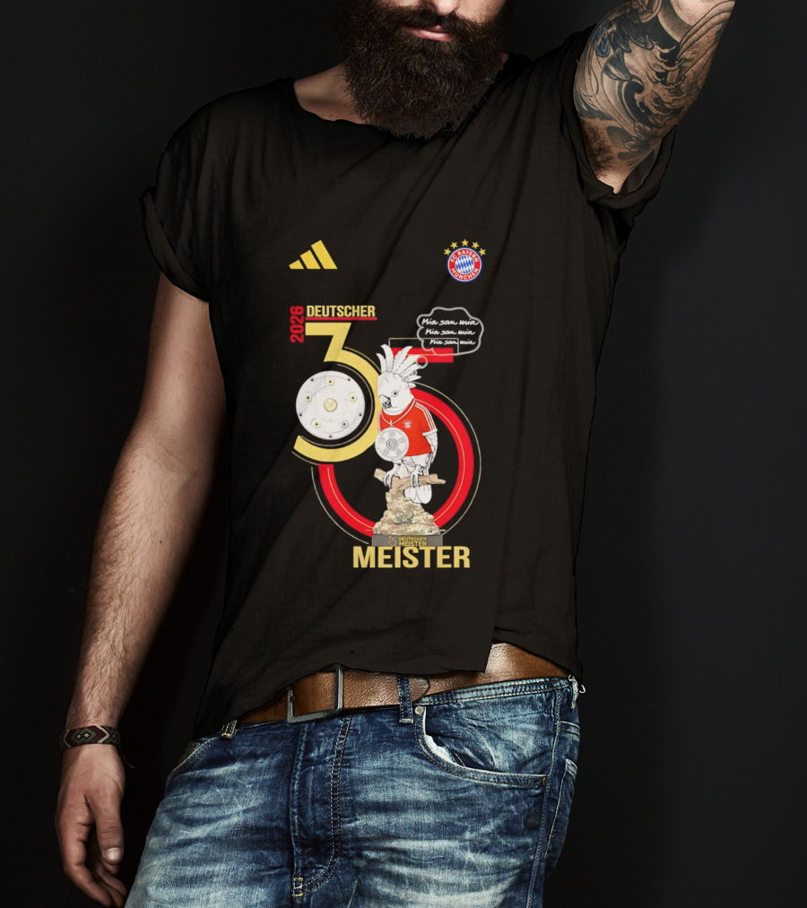 FC Bayern Munich Deutscher Meister 35 Bundes Liga Trophy 2026 T-Shirt
