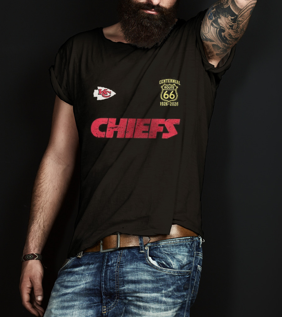 Kansas City Chiefs Route 66 Centennial 100th Anniversary T-Shirt