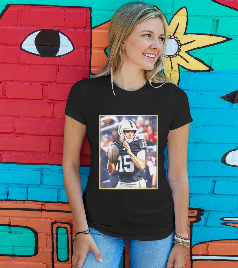 Fernando Mendoza 15 Las Vegas Raiders CFP Draft 2026 T-Shirt