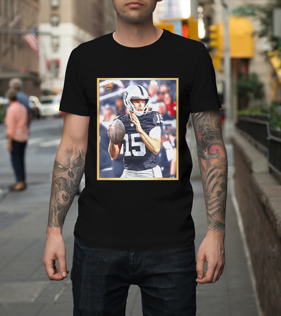 Fernando Mendoza 15 Las Vegas Raiders CFP Draft 2026 T-Shirt