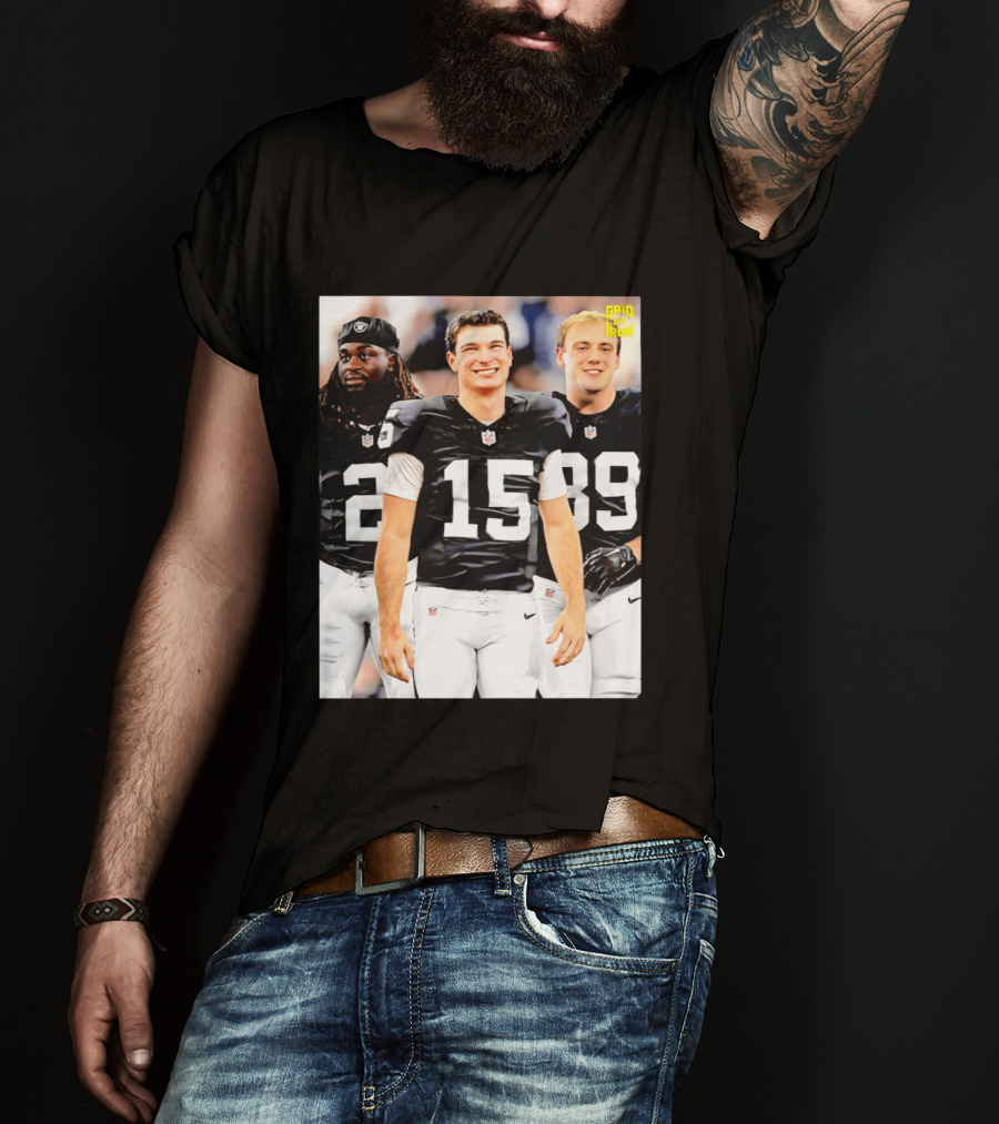 Las Vegas Raiders Kirk Cousins Fernando Mendoza Ashton Jeanty Gridiron T-Shirt