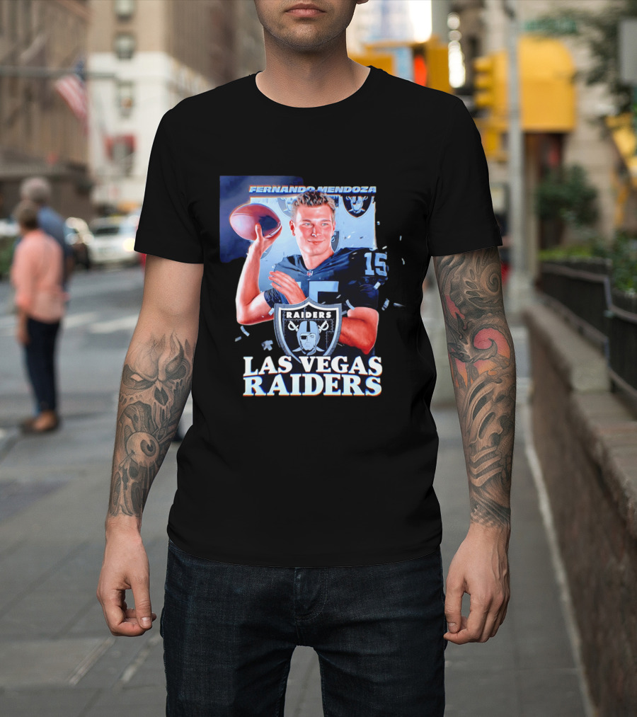 Fernando Mendoza Las Vegas Raiders Quarterback NFL Draft T-Shirt
