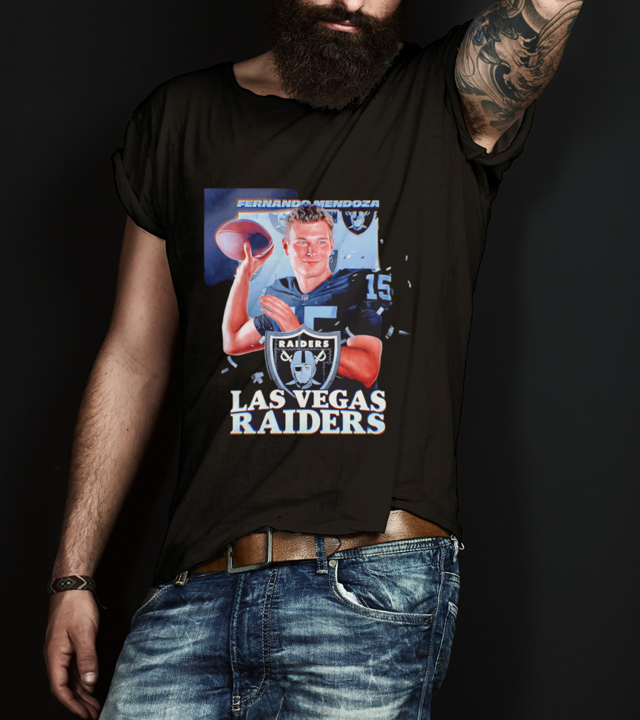 Fernando Mendoza Las Vegas Raiders Quarterback NFL Draft T-Shirt