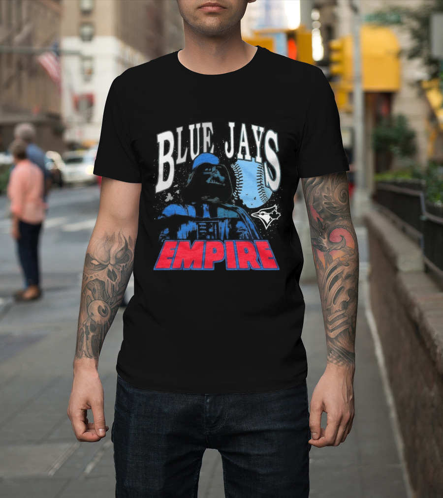 Star Wars MLB Crossover Blue Jays Empire Collaboration T-Shirt
