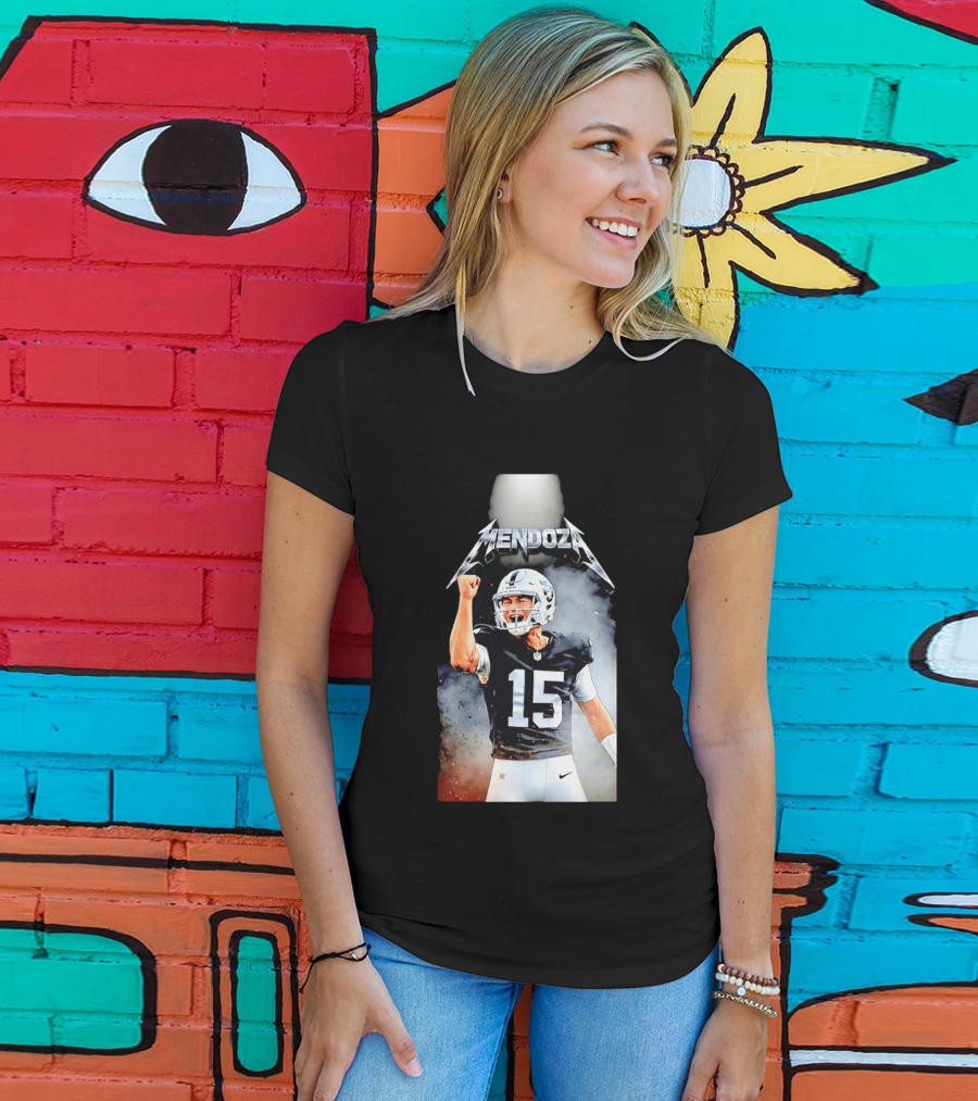 Mendoza 15 Las Vegas Raiders Metal T-Shirt