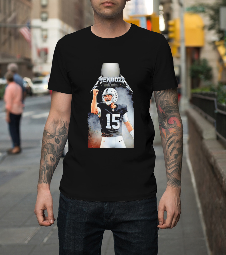Mendoza 15 Las Vegas Raiders Metal T-Shirt