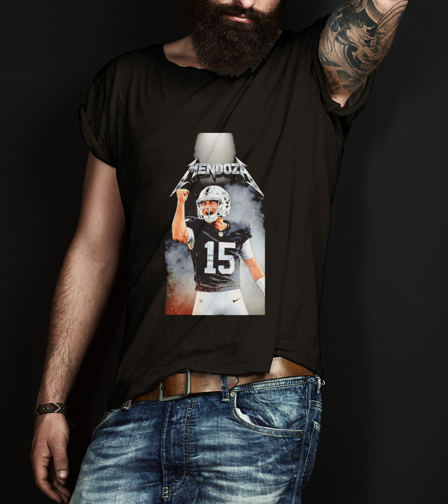 Mendoza 15 Las Vegas Raiders Metal T-Shirt