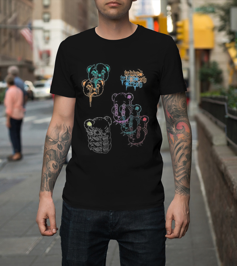 Teddy Fresh Colorful Bear Illustrations T-Shirt