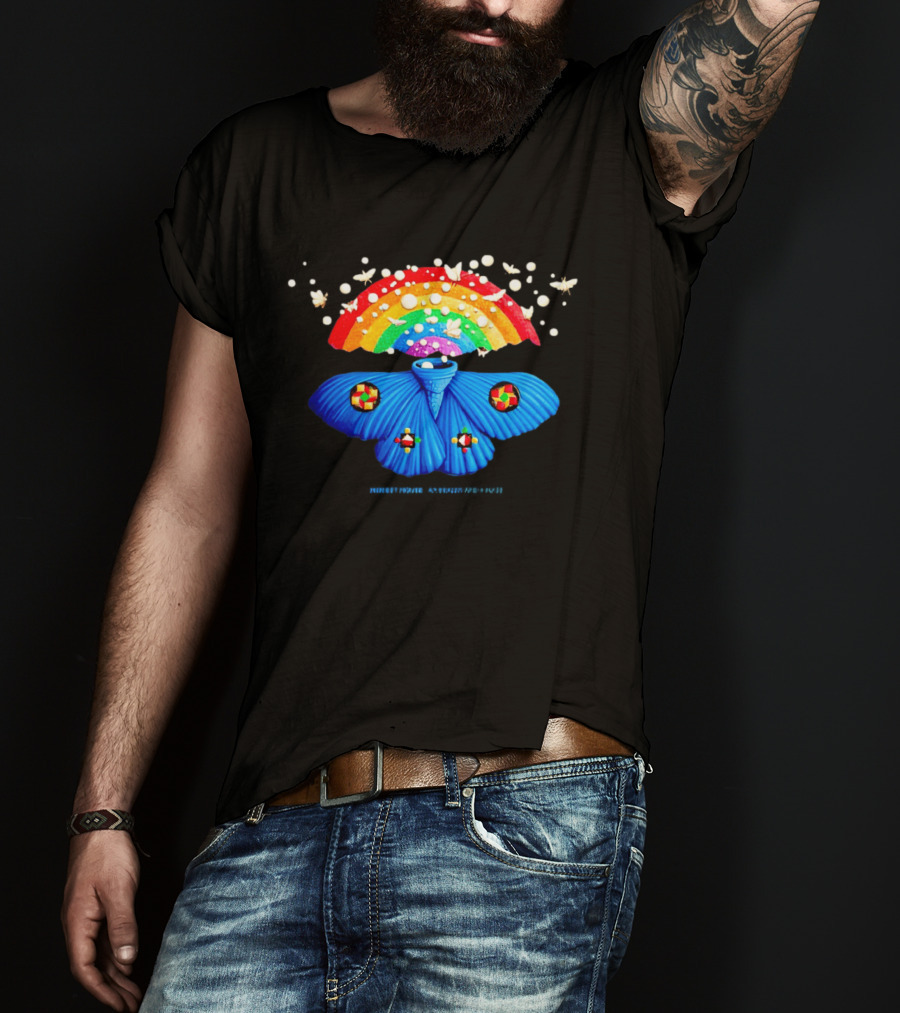 Modest Mouse An Eraser And A Maze Rainbow Moth Colorful Psychedelic T-Shirt
