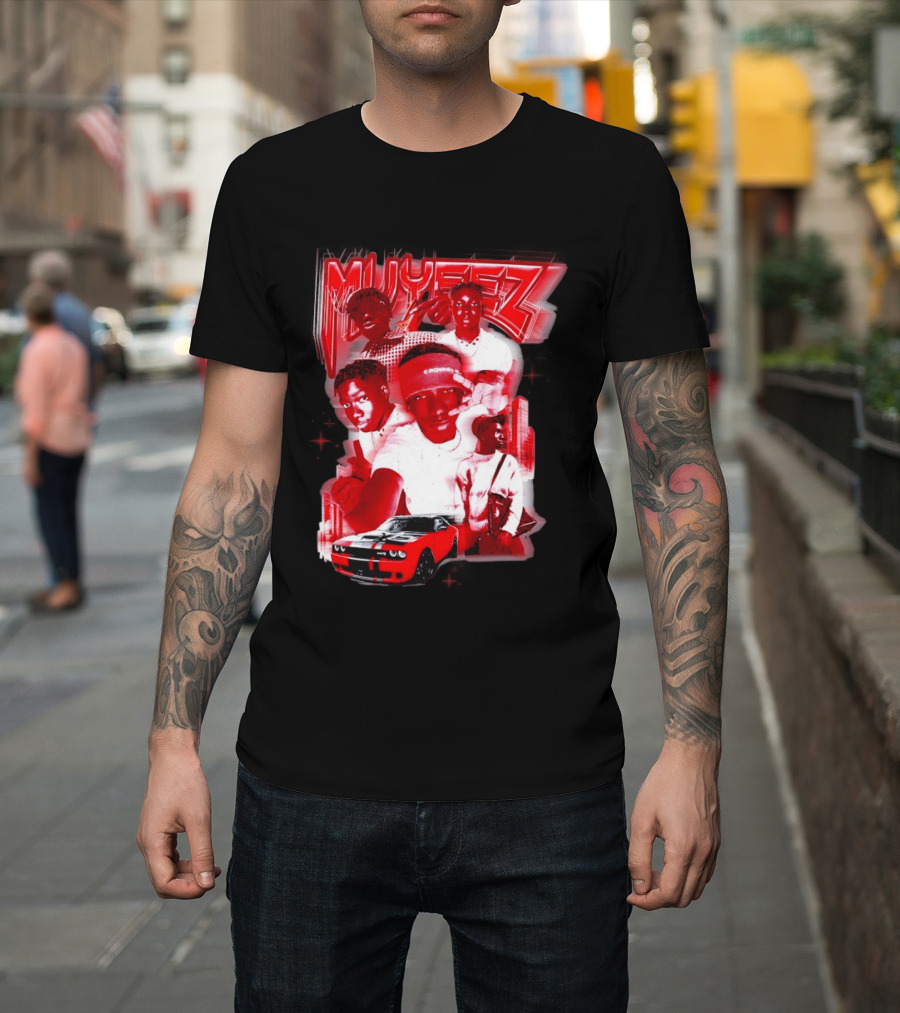 Muyeez Red Dodge Challenger Car Scene T-Shirt