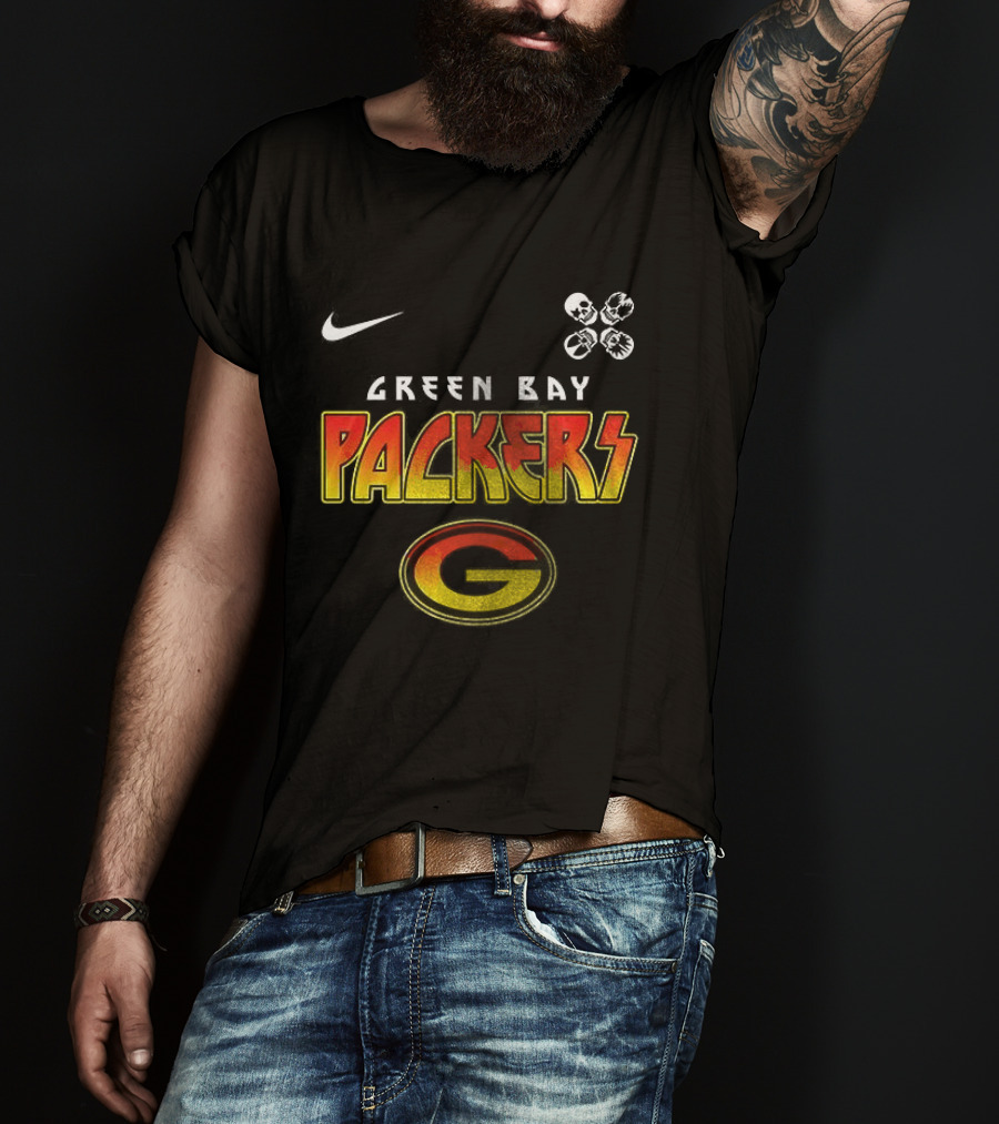 Green Bay Packers Nike Rock And Roll All Nite Abbey Road T-Shirt
