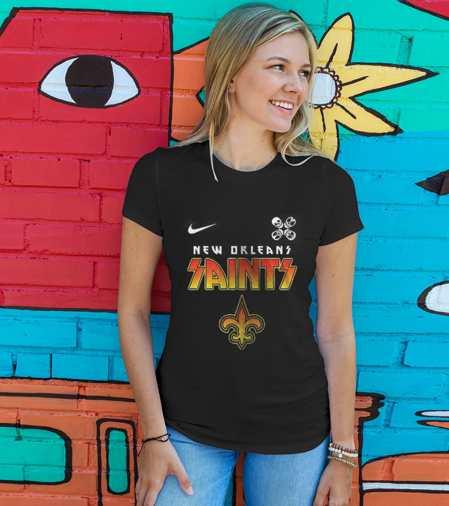 New Orleans Saints Rock And Roll Abbey Road T-Shirt