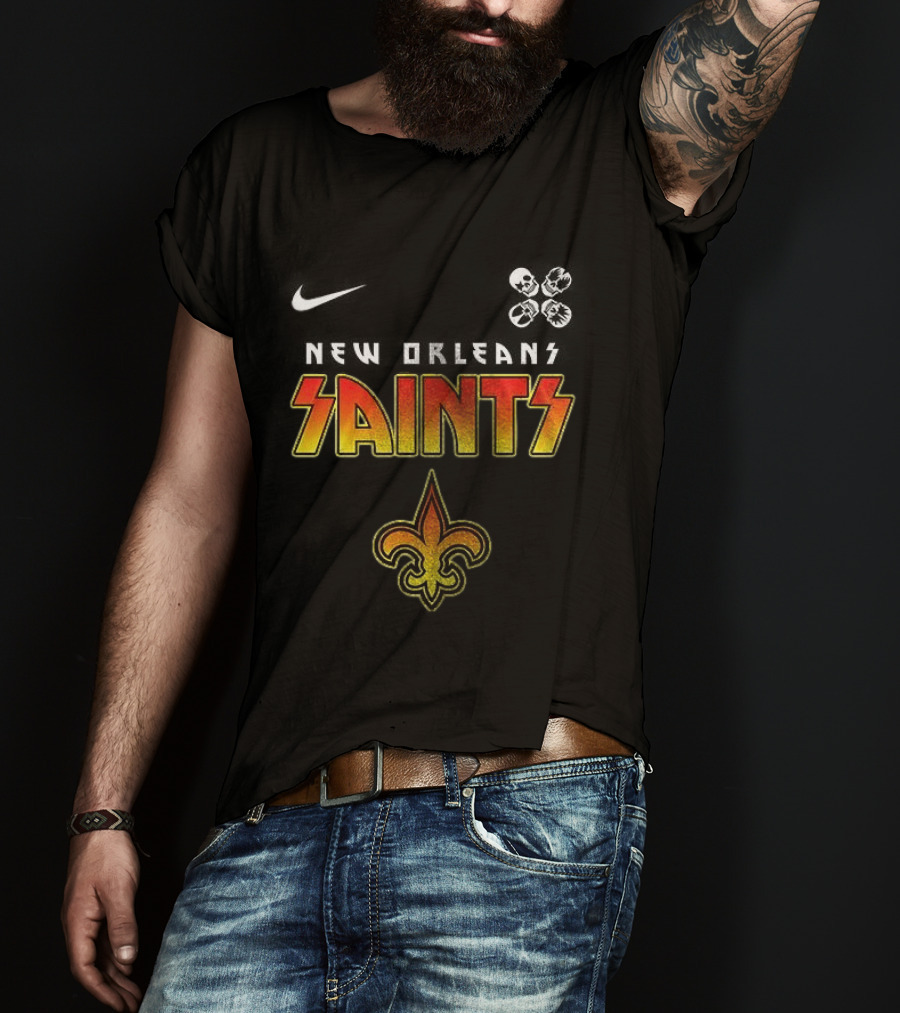 New Orleans Saints Rock And Roll Abbey Road T-Shirt