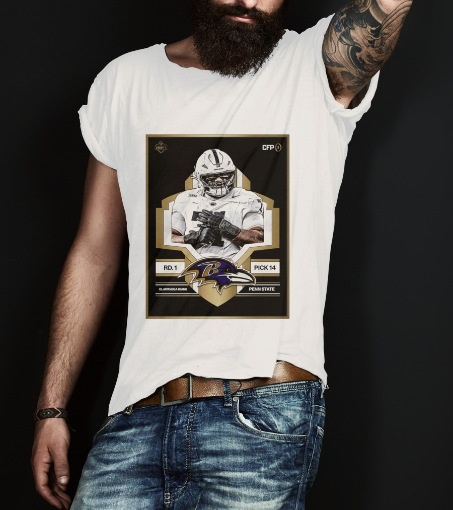 Baltimore Ravens Round 1 Pick 14 Penn State Olaivavega Ioane Draft 2026 T-Shirt